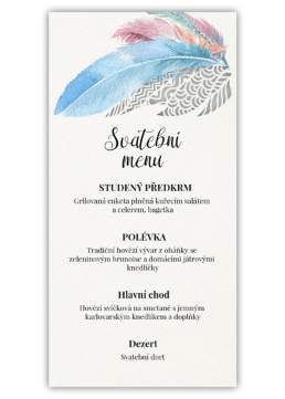 Chutné svatební menu. - Boho feather